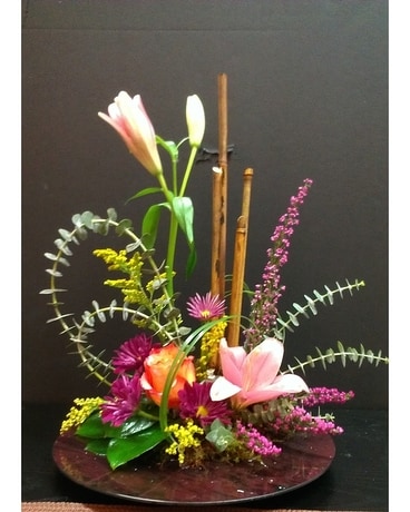 Artistic Zen Flower Arrangement