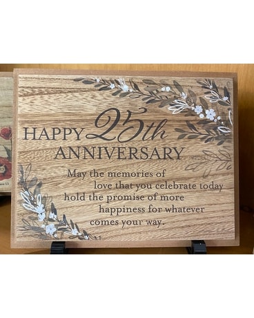 25th anniversary plaque Gifts