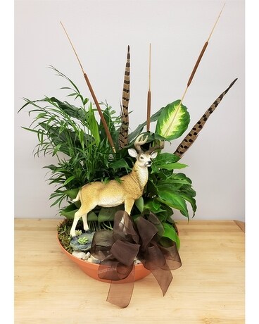 Woodland Deer Planter Standing Plant