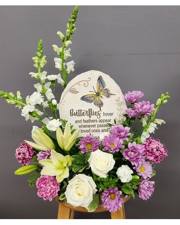 Exclusive Butterfly Tribute Flower Arrangement