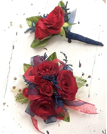 Couples Special RED Corsage