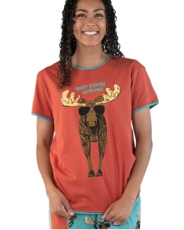 Don't Moose with me Blue  Tee Shirt Custom product