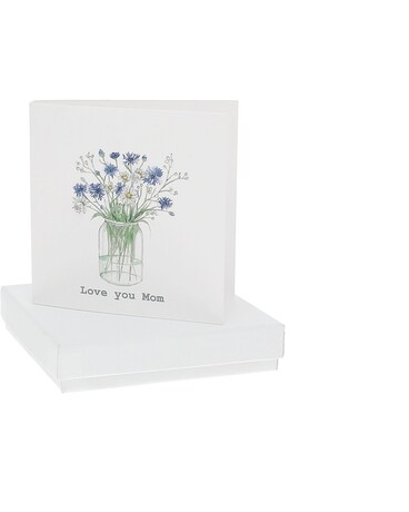 Love You Mom - 4mm Sterling Silver Cubic Zirconia Custom product