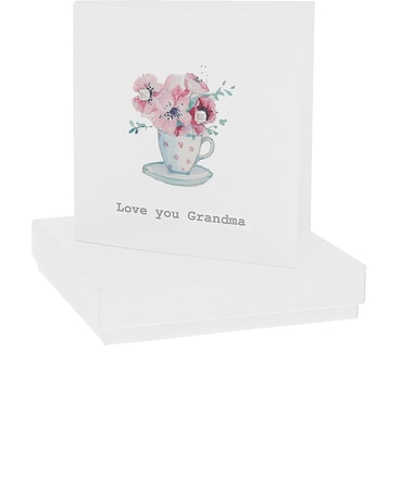 Love You Grandma - 4mm Sterling Silver Cubic Zirc Custom product