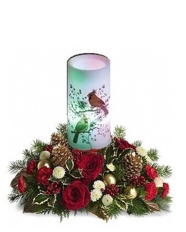 Cardinals on a Branch Centerpiece Centerpiece
