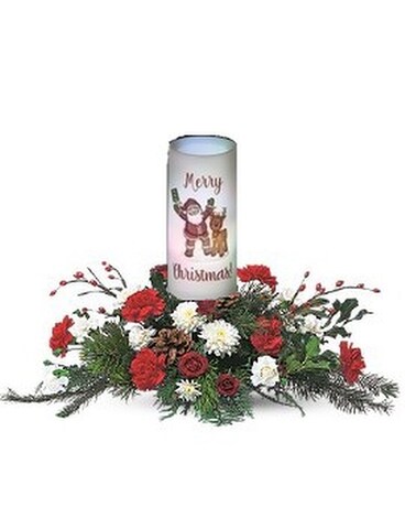 Santa's Jolly Candle Centerpiece Centerpiece