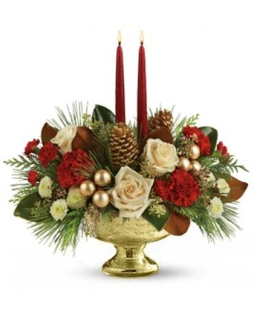 Winter Pines Centerpiece Flower Arrangement