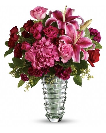 Swept Away with Long Stemmed Roses Flower Arrangement