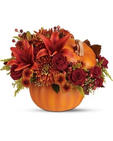 Prize Pumpkin Flower Arrangement