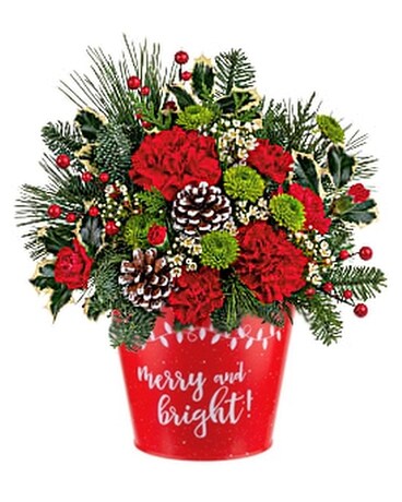 Merry + Bright Bouquet Flower Arrangement