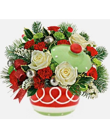 Fun & Festive Ornament Bouquet Flower Arrangement