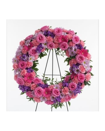 Delicate Touch Wreth Flower Arrangement