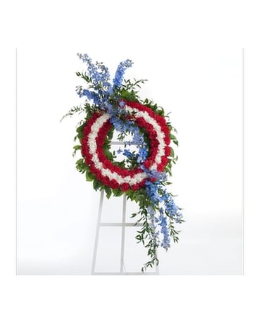 Patriotic Wreath Flower Arrangement
