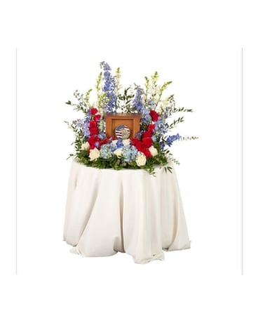 Patriotic Urn Arrangement Flower Arrangement
