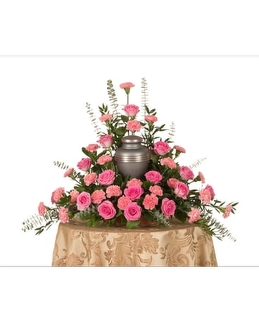 Roses & Carnations Urn Arrangement Flower Arrangement