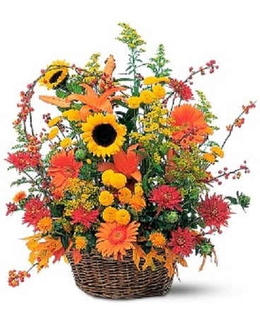 FALL WOODLAND BASKET Flower Arrangement