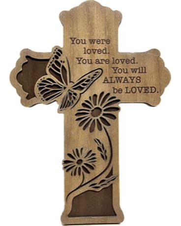 Wood Cross Always Loved Gifts