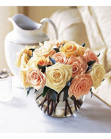 Perfect Pastel Roses Flower Arrangement