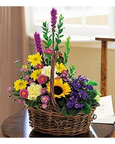 Basket of Glory Flower Arrangement
