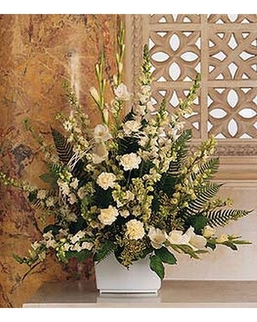 White Expressions Basket - by Eneni's Garden, Ltd. Flower Arrangement