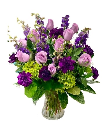 PURPLE ROYALTY BY ARROWHEAD FLOWERS Flower Arrangement