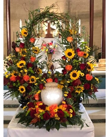 Cherished Memory Urn Arrangement Collections Flower Arrangement