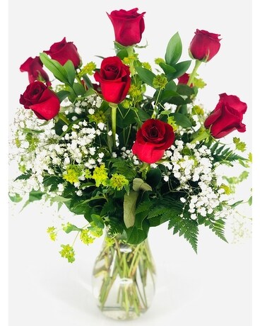 FMS Dozen Roses - Tall Flower Arrangement
