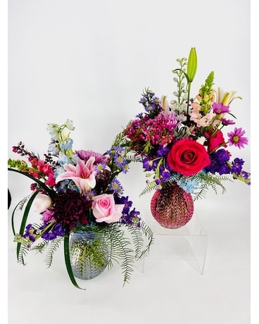 FMS Jeweled Hobnail mix Flower Arrangement