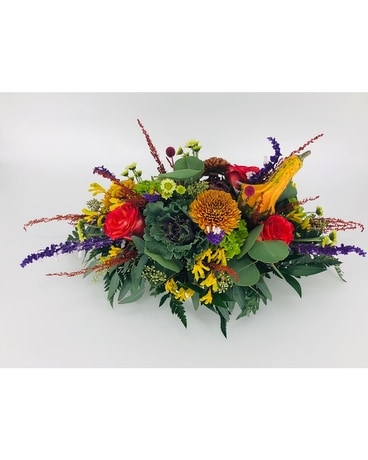 FMS Oh Gourdy Centerpiece Flower Arrangement