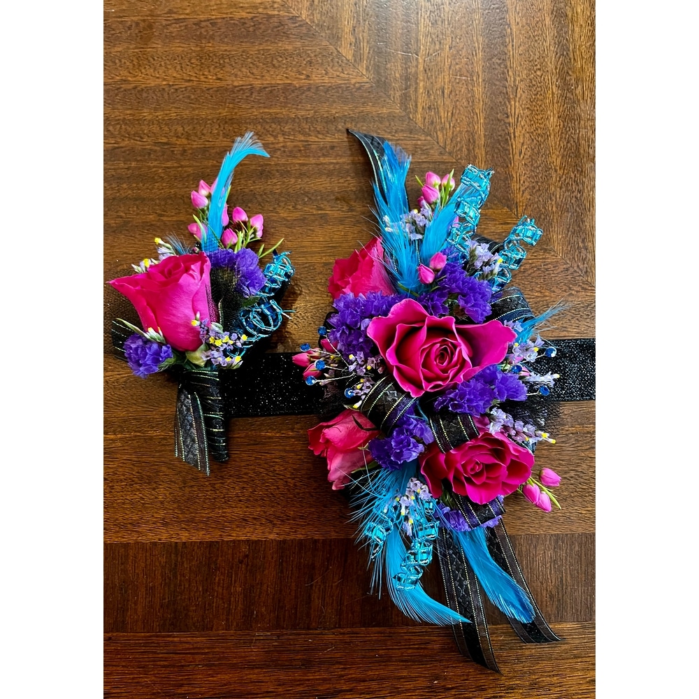 Colorful Fun Corsage and Boutonnière in Greeneville TN - Flowers
