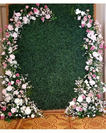 Greenery Wall Wedding Arrangement