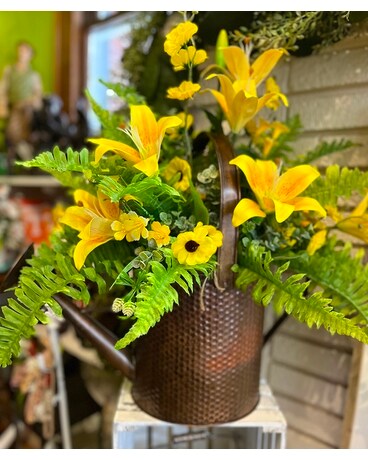 Yellow Lilies Watering Can Gifts