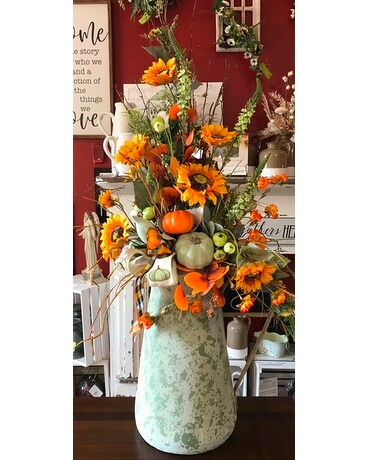 Fall Pumpkin Charm Arrangement Flower Arrangement
