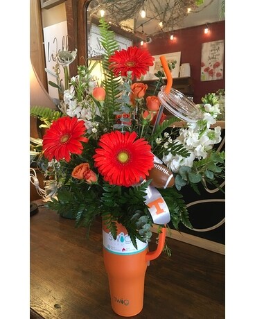 SwigLife UT Orange Mega Mug Flower Arrangement