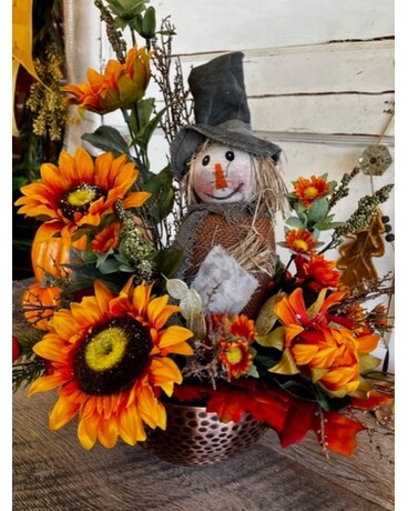 Scarecrow Arrangement Dried Flowers