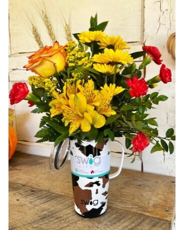 SwigLife Hayride Travel Mug Flower Arrangement