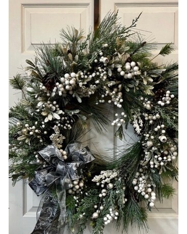 Silver and Pearl Winter Wreath Custom product