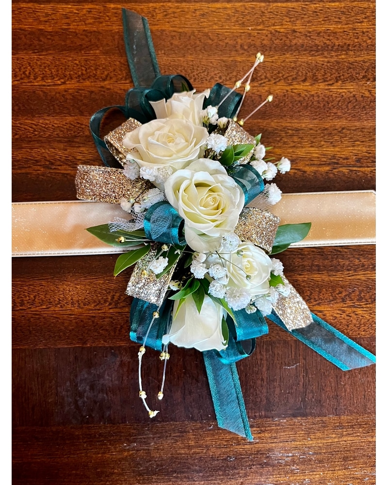 Glittering Emerald Corsage in Greeneville TN - Flowers by Tammy