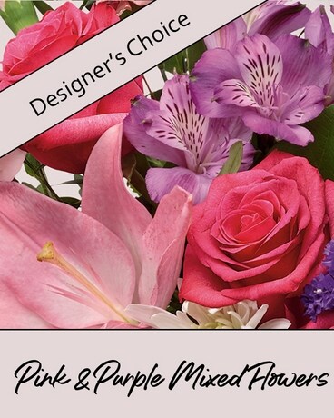 Designer's Choice Pink & Purples Flower Arrangement