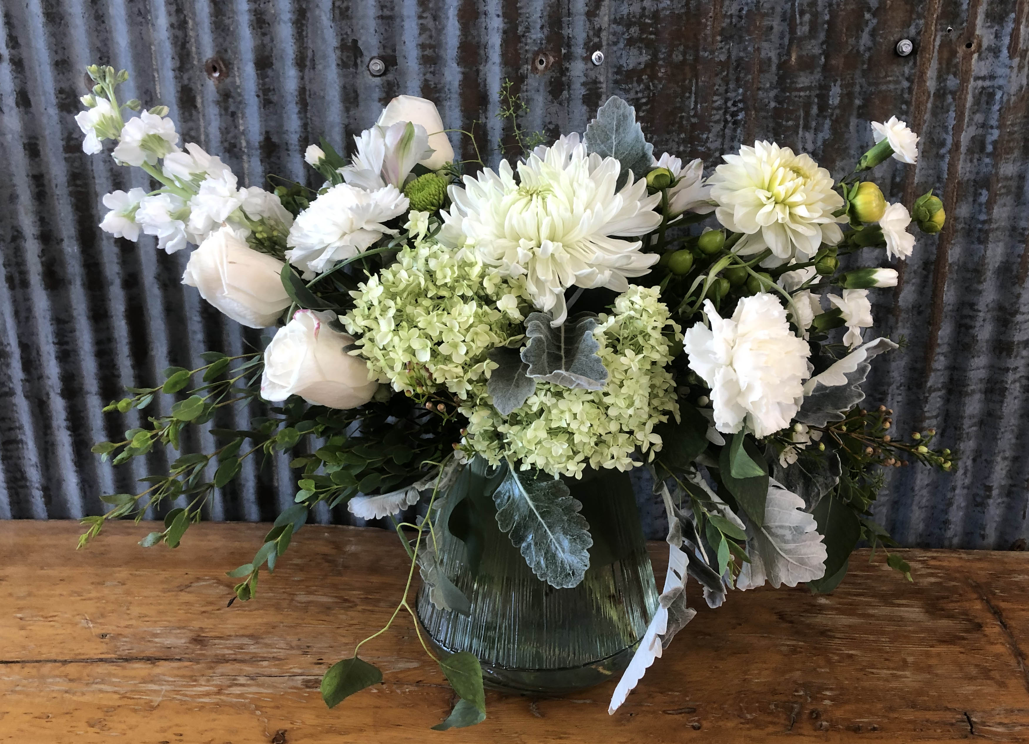 Designer's Choice Whites & Greens Flower Arrangement
