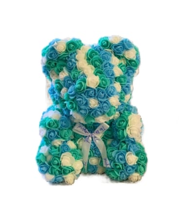 Rose Bear Blue Lux Gifts