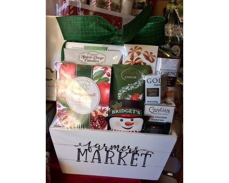 HOLIDAY GIFT  BASKET Flower Arrangement