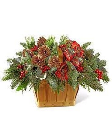 Evergreens & Pincones Flower Arrangement