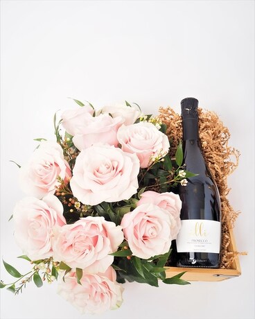 Bubbles and Roses Flower Arrangement