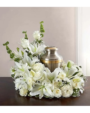 Serenity and Love Urn Tribute Funeral Arrangement