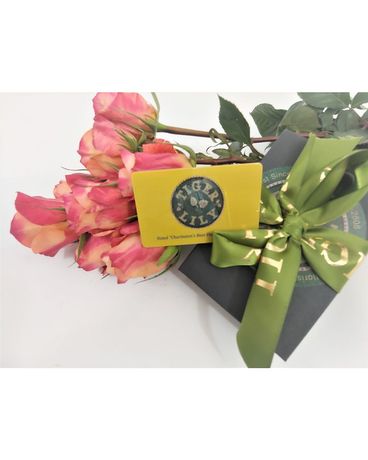 Tiger Lily Gift Card Flower Arrangement
