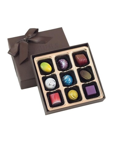 Local Christophe Artisan 9 Piece Chocolates Flower Arrangement
