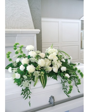 Uplifting Memories -Casket Spray Flower Arrangement