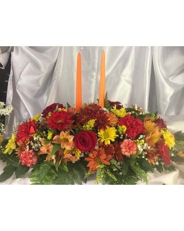 Gather Together Long & Low Flower Arrangement
