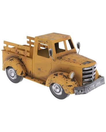 Yellow & Rust Farm Metal Truck Gifts